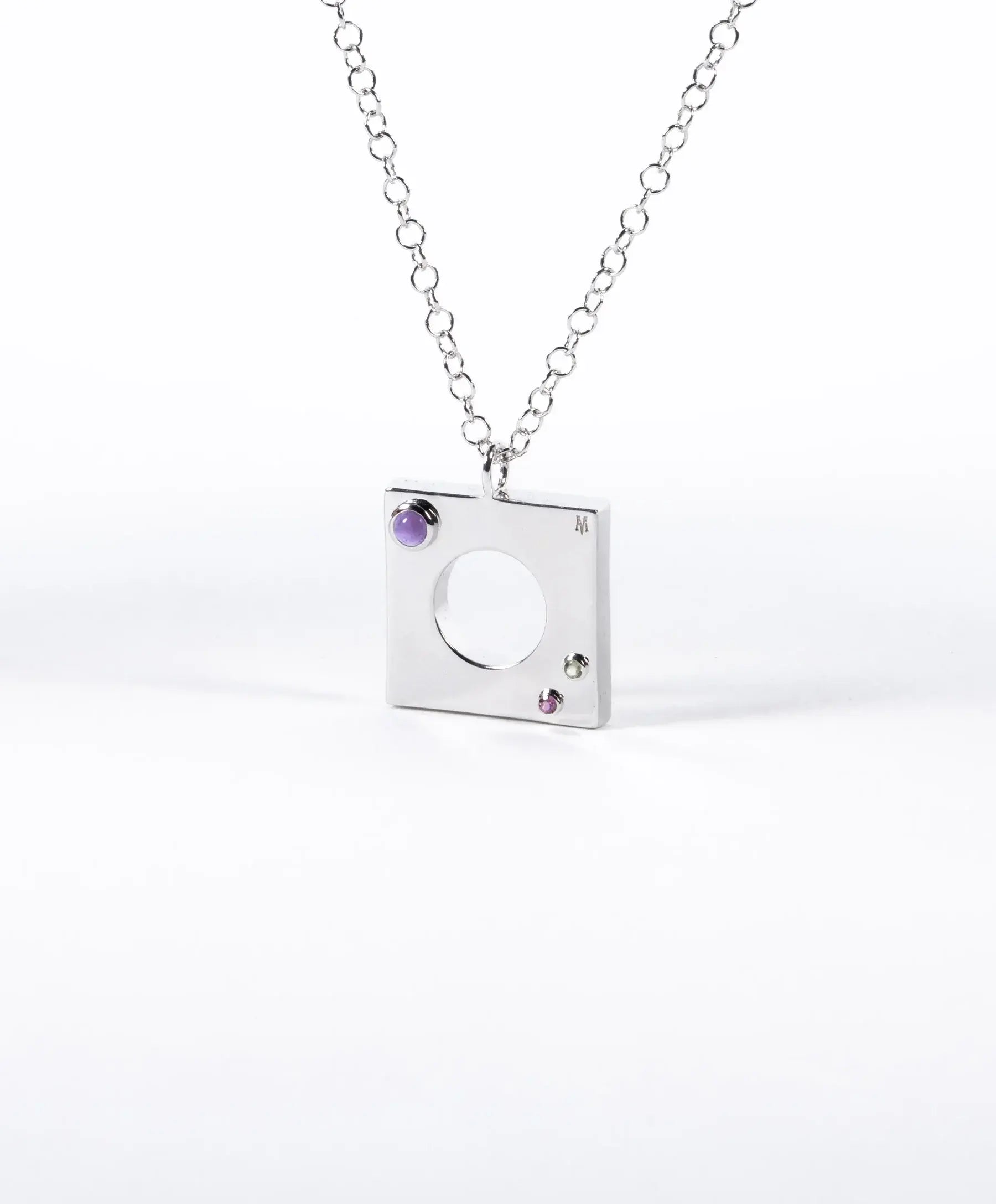 Edge Pendant with Gems