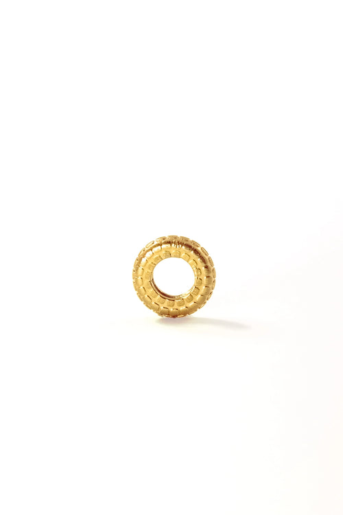Square Print Circle Charm