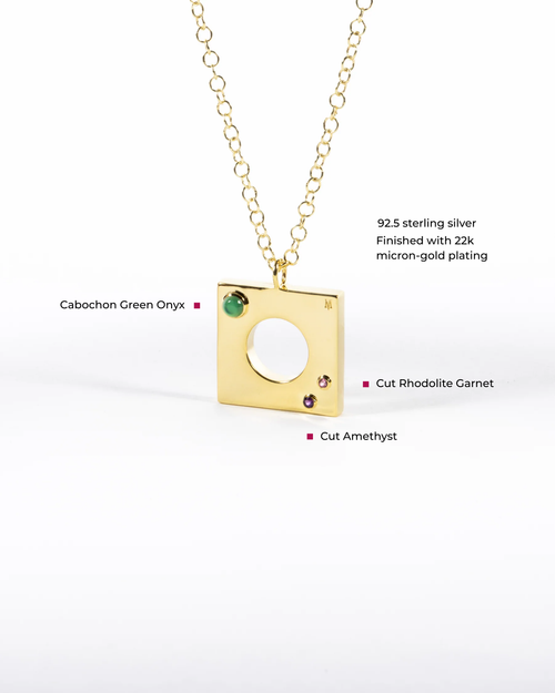 Edge Pendant with Gems