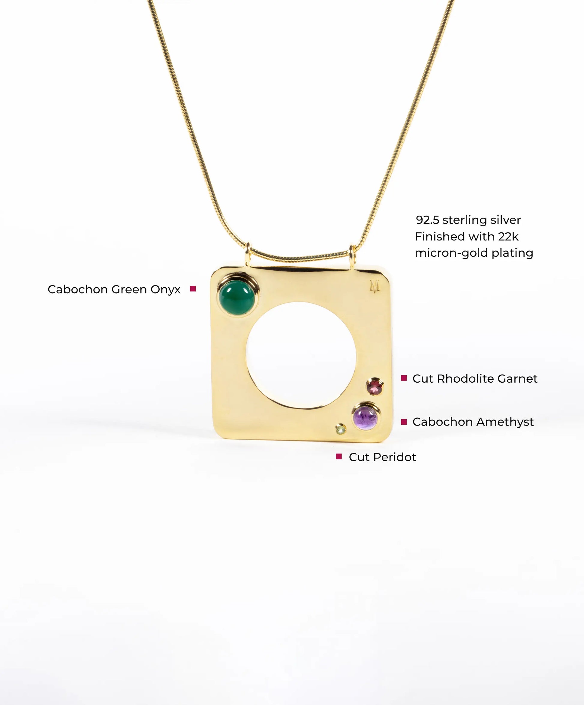 Edge Mega Pendant with Gems