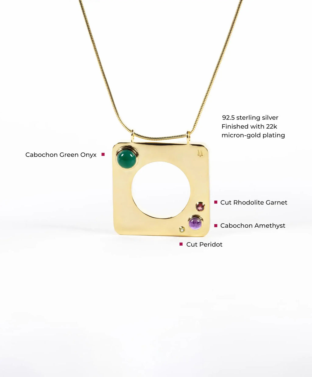 Edge Mega Pendant with Gems