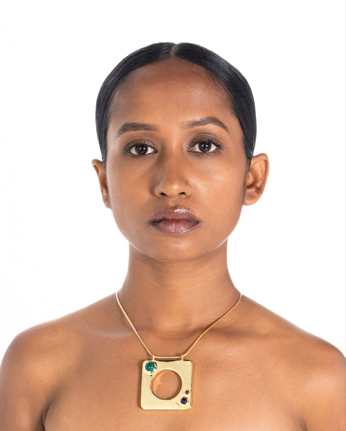 Edge Mega Pendant with Gems