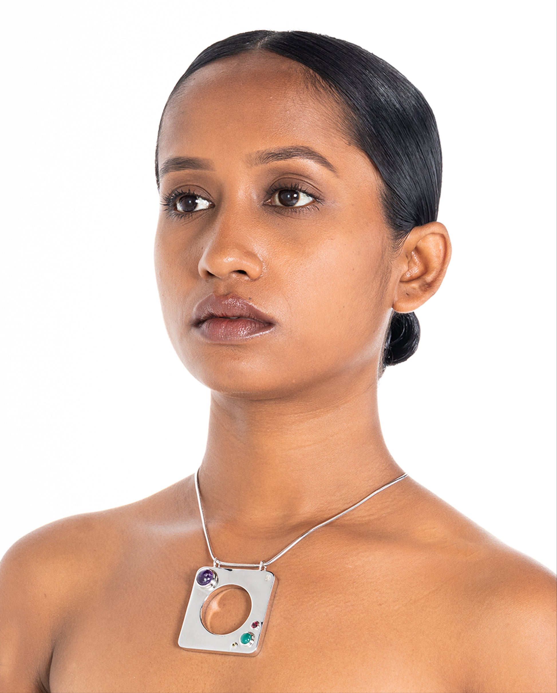 Edge Mega Pendant with Gems