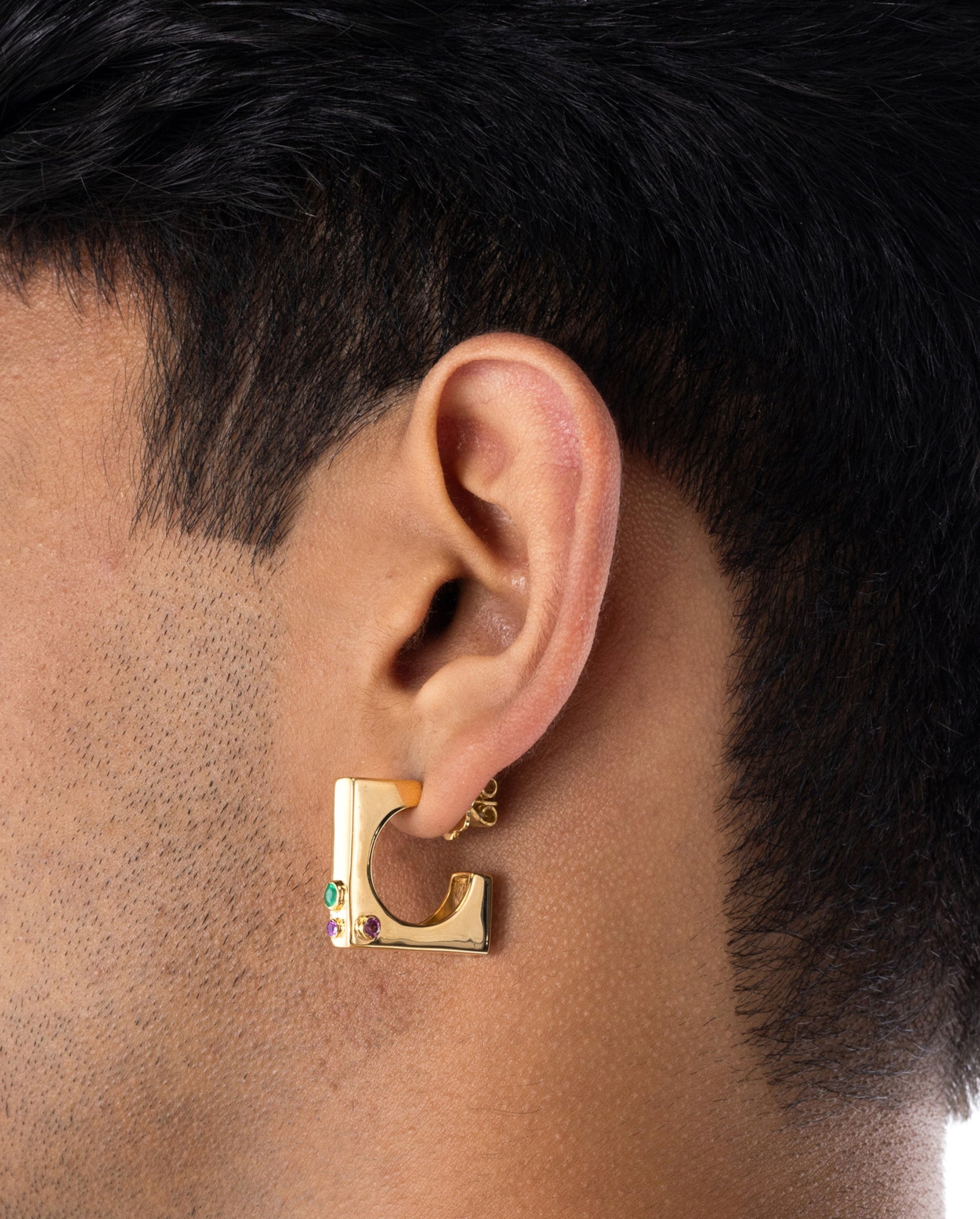 Edge Hoops with Gems