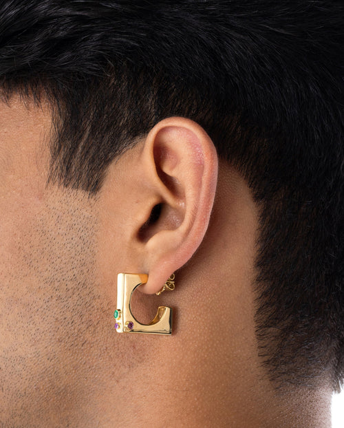 Edge Hoops with Gems