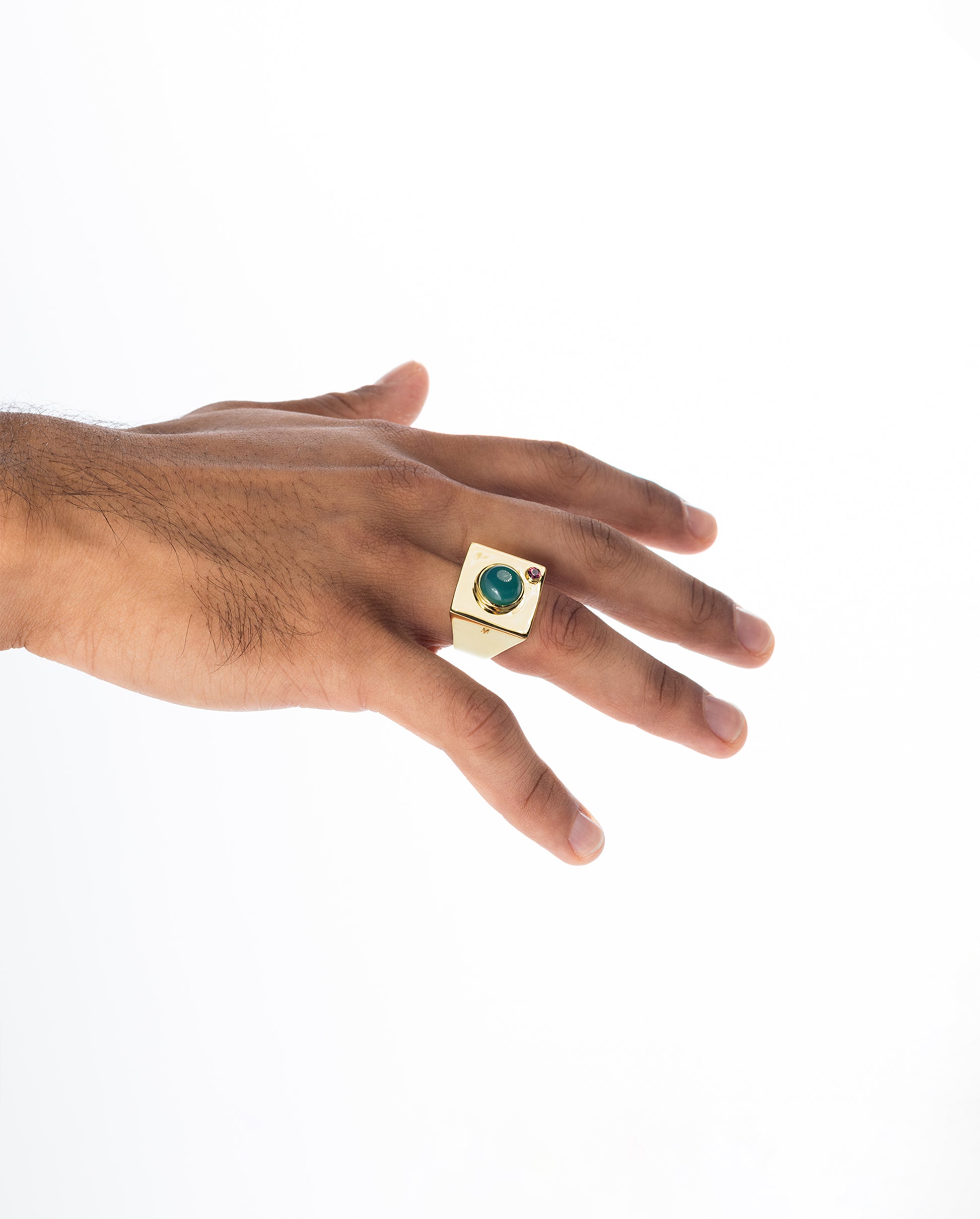 Edge Mega Ring with Gems