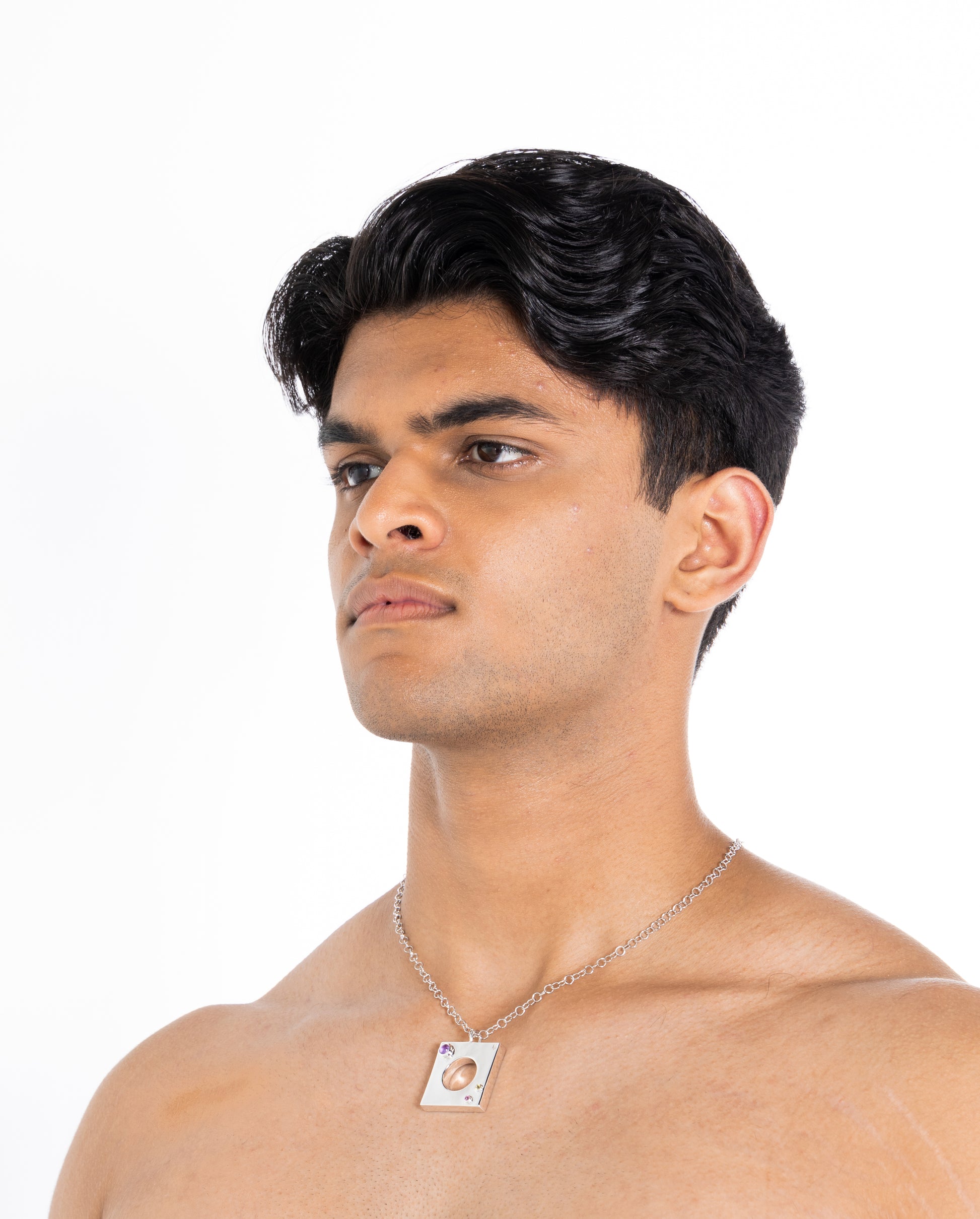 Edge Pendant with Gems