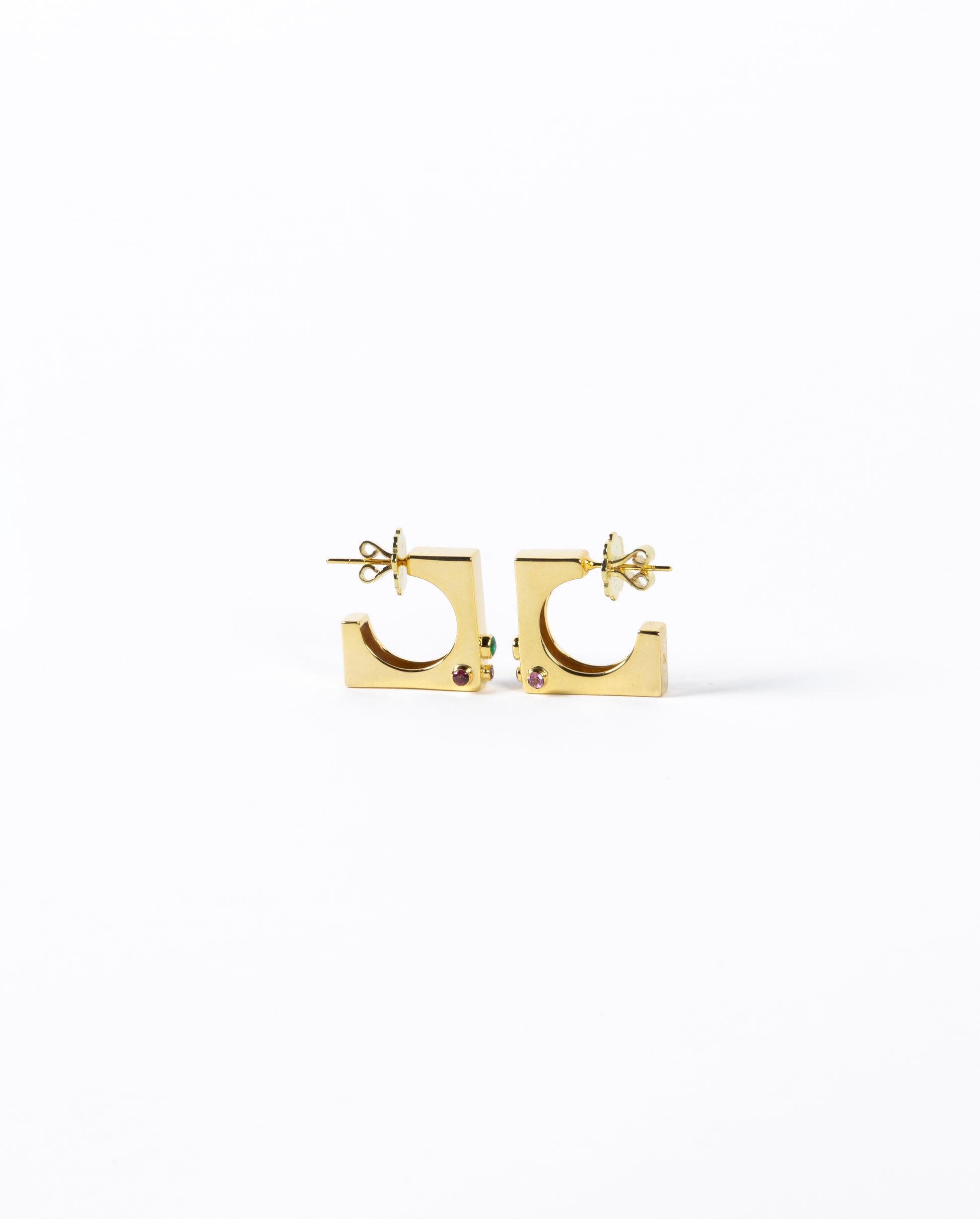 Edge Hoops with Gems