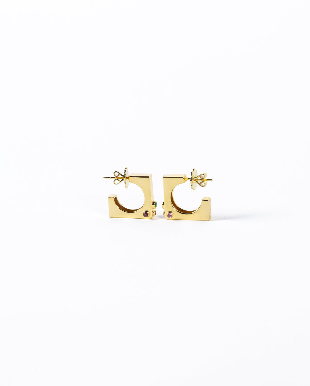 Edge Hoops with Gems