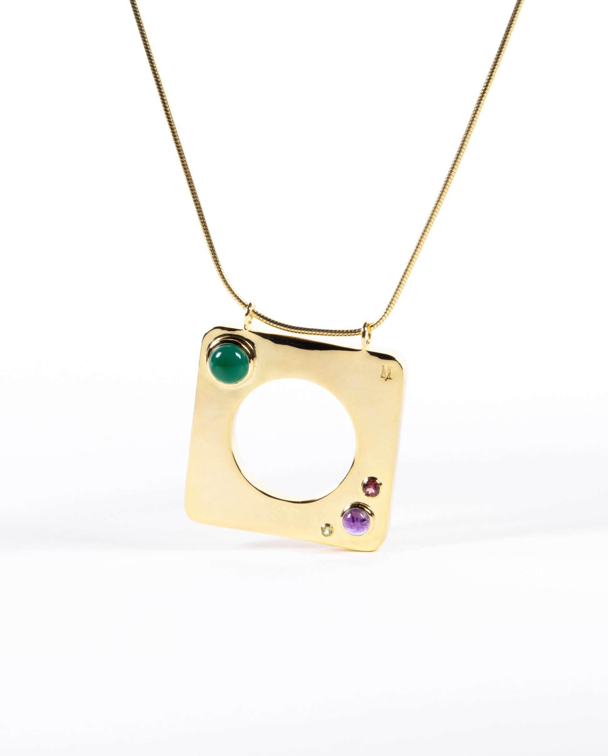 Edge Mega Pendant with Gems