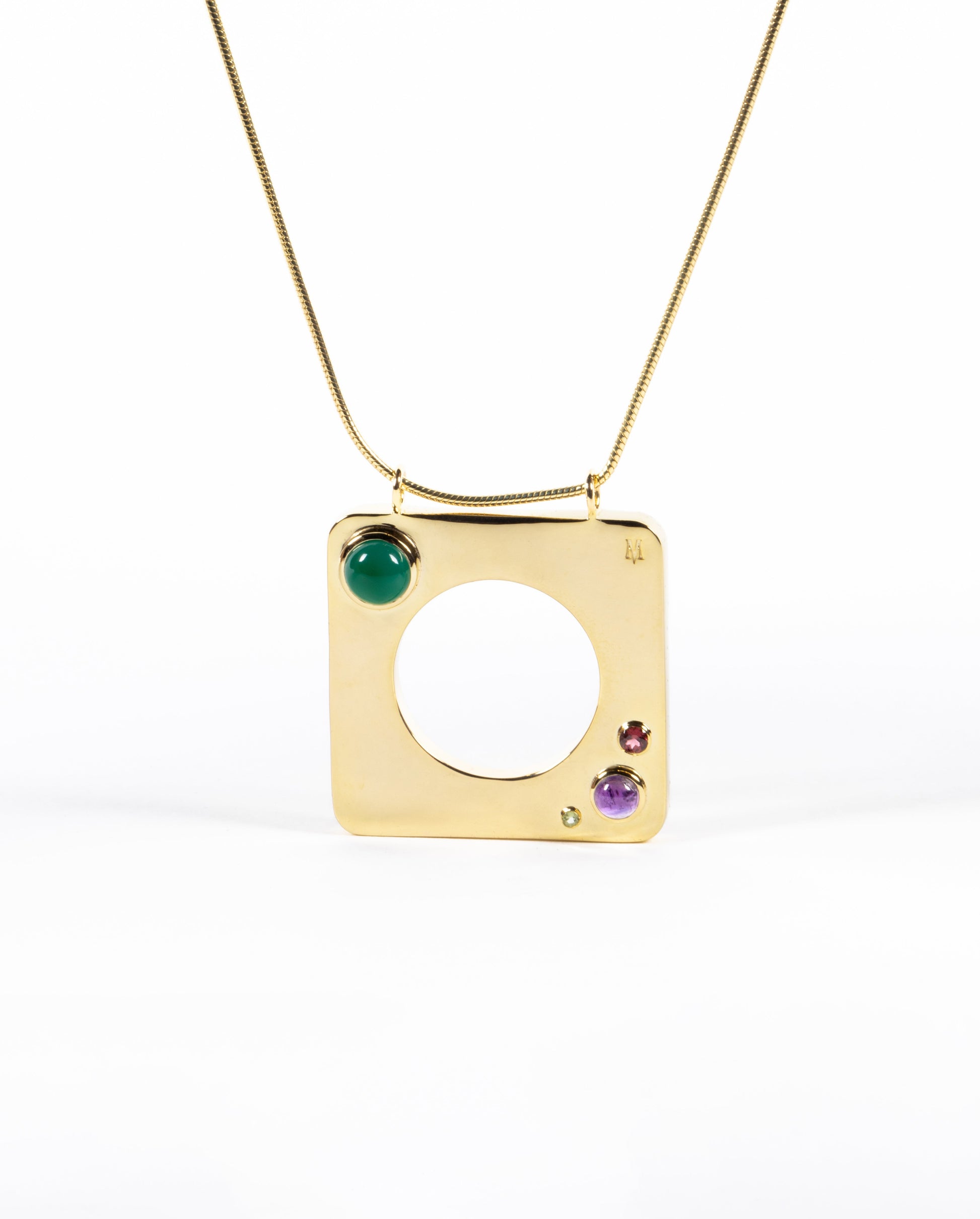 Edge Mega Pendant with Gems