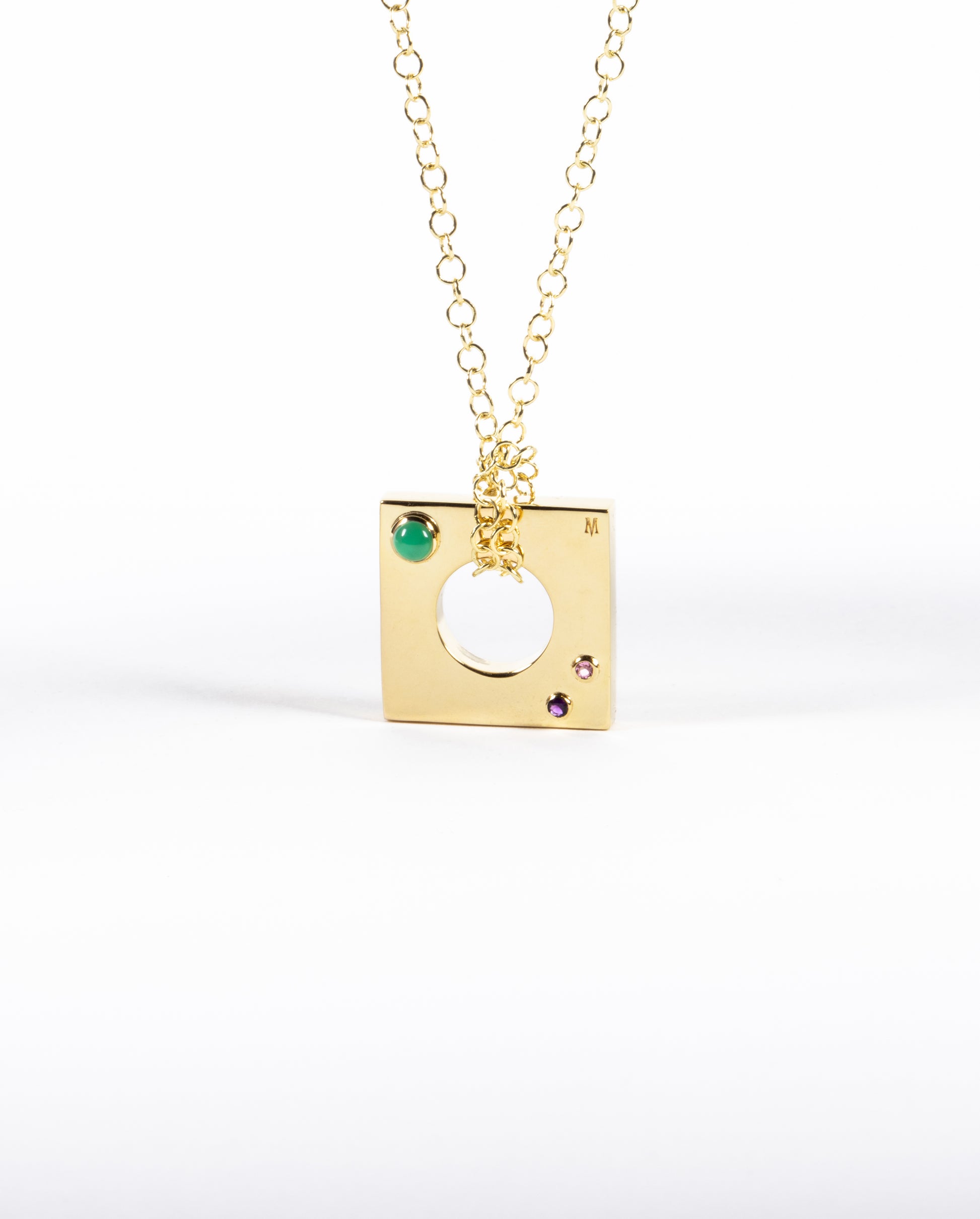 Edge Pendant Loopless with Gems