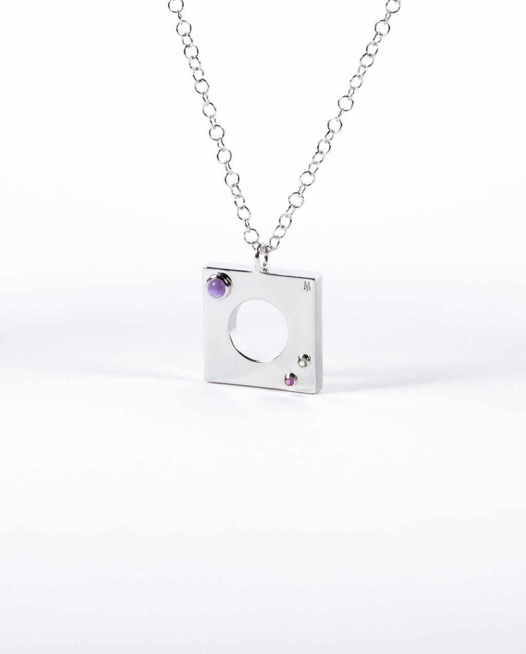 Edge Pendant with Gems