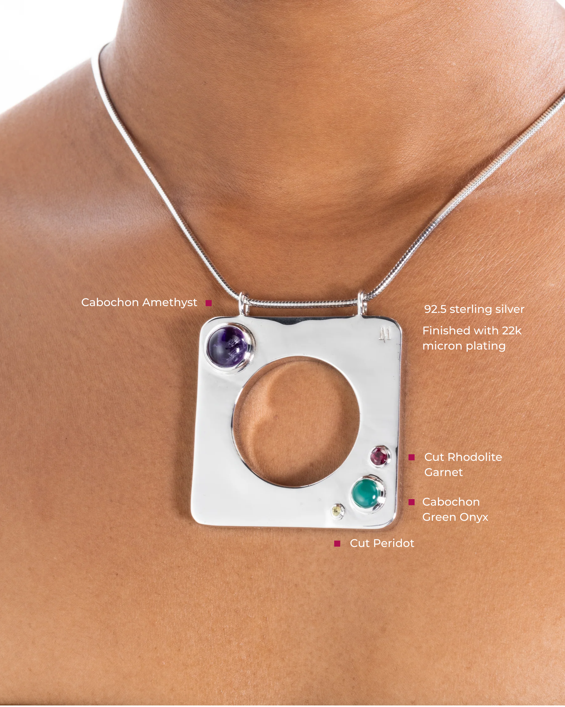 Edge Mega Pendant with Gems