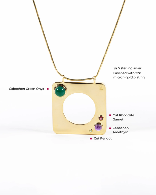 Edge Mega Pendant with Gems