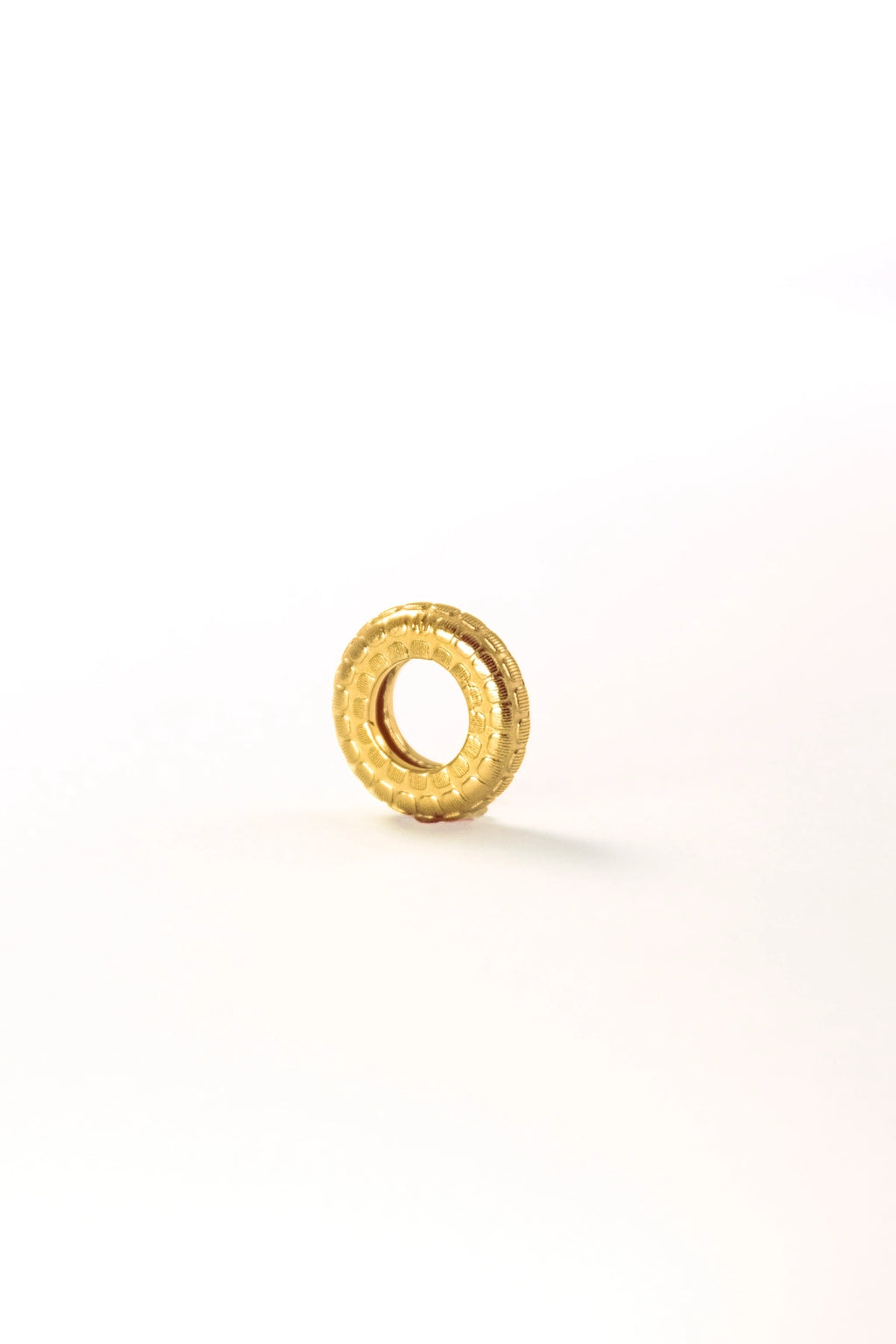 Square Print Circle Charm