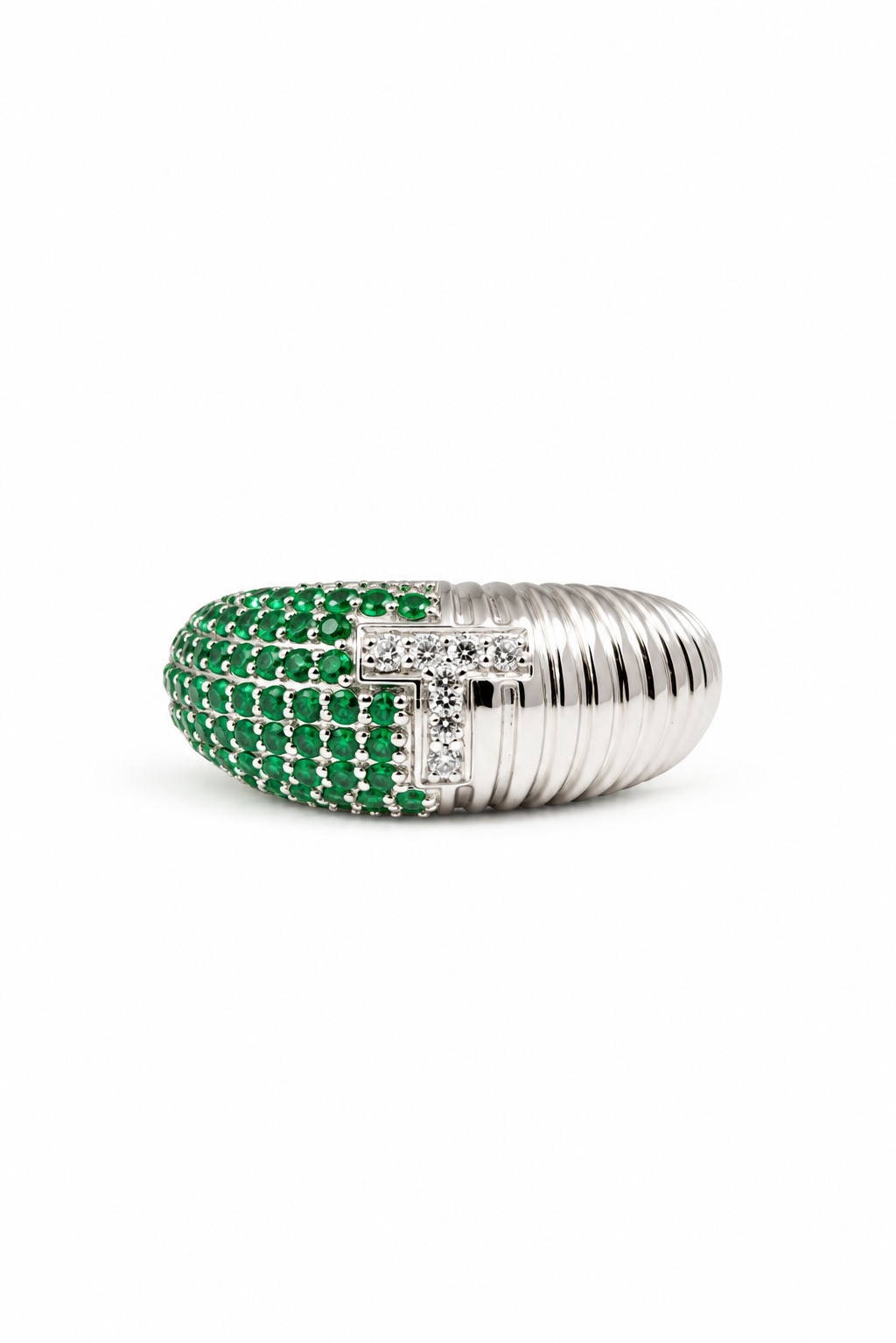Half & Half Letter Ring