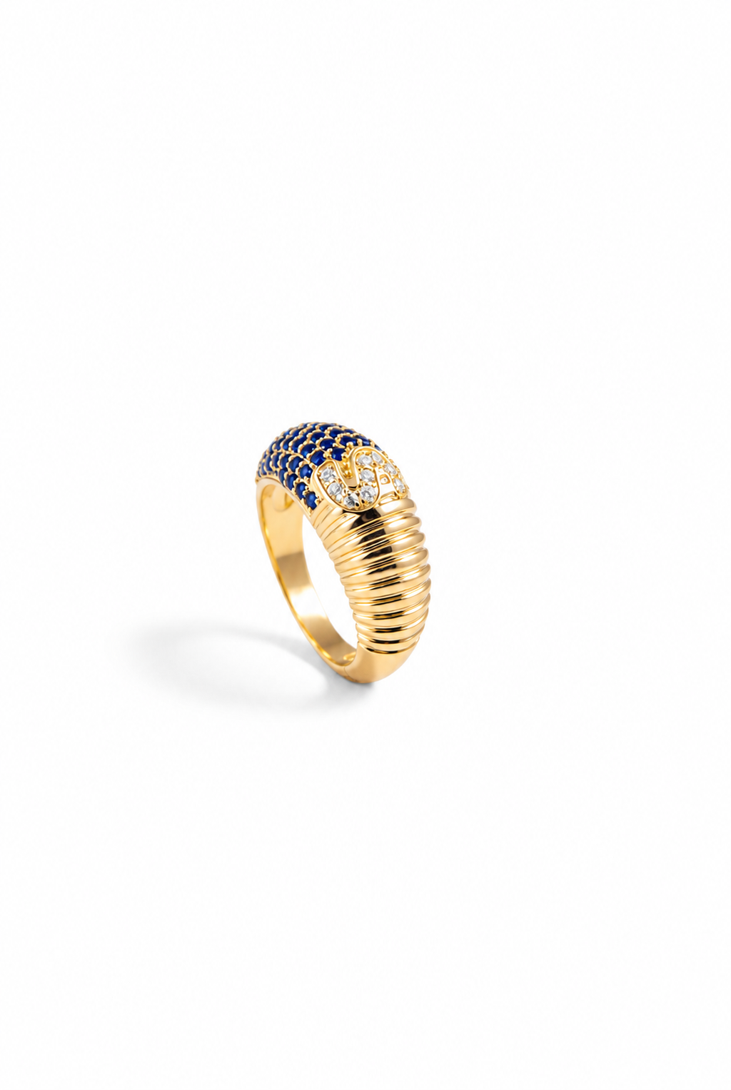 Half & Half Letter Ring