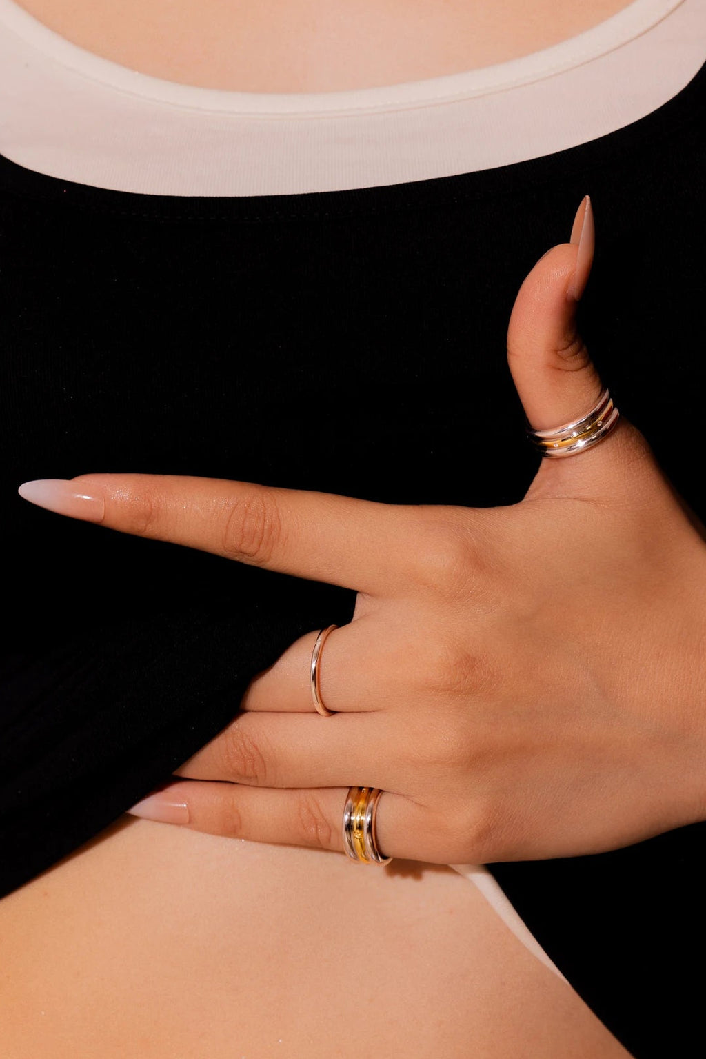 Triple Decker Stacky Ring