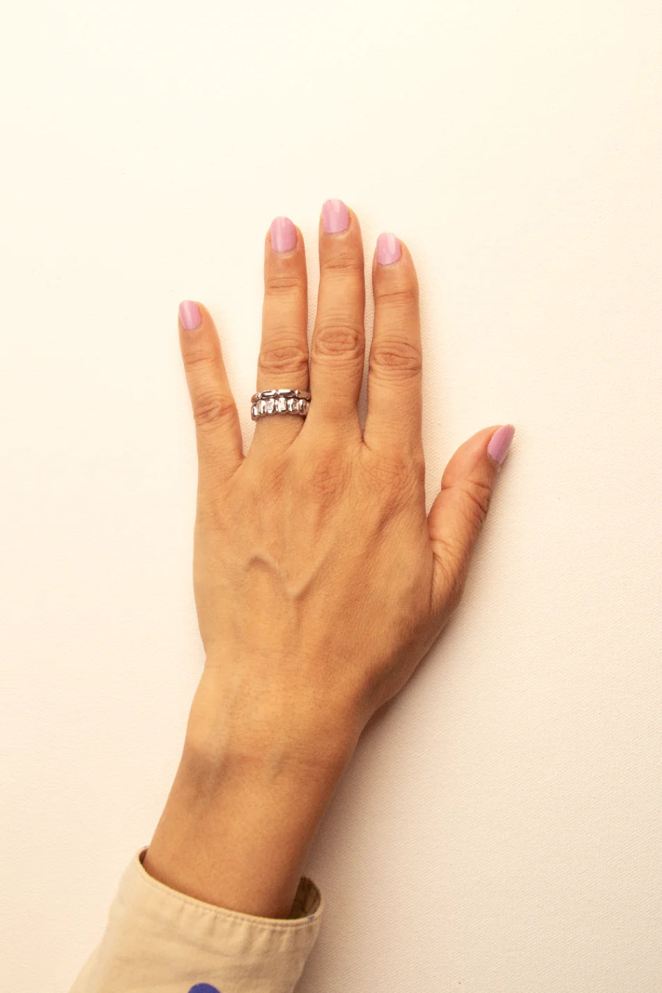 Biscuit Stacky Ring White