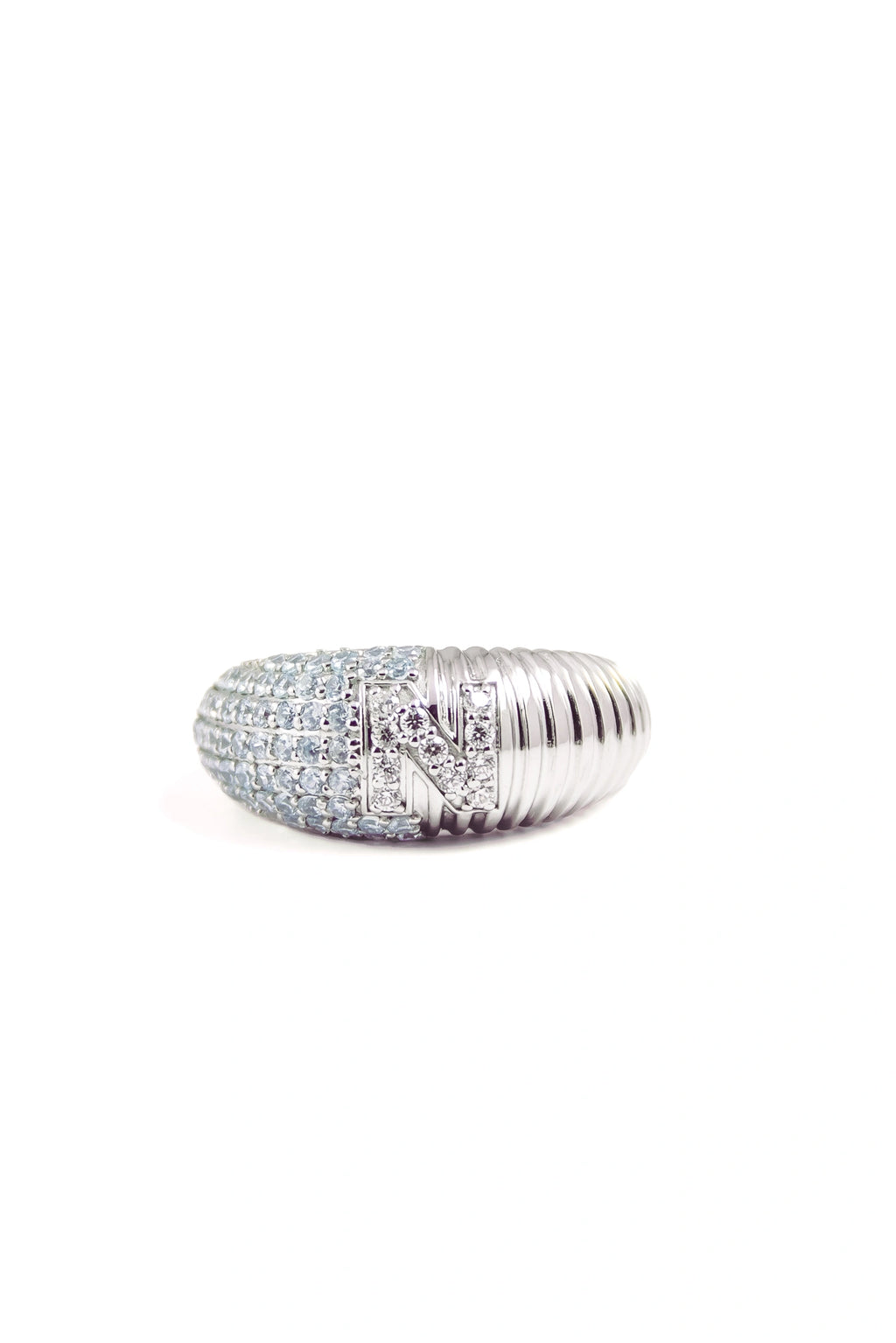 Half & Half Letter Ring