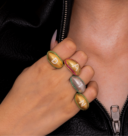 Eclipse Letter Ring